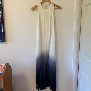 Stark X - Ombré Tie Dye Maxi Dress in Blue and White | Size Small